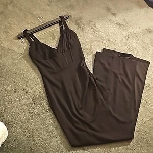 Symphony floor length High leg slit dress